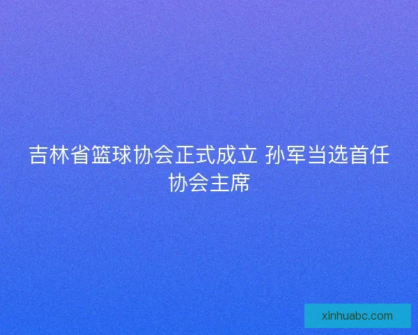吉林省篮球协会正式成立 孙军当选首任协会主席 吉林省篮球协会正式成立 孙军当选首任协会主席